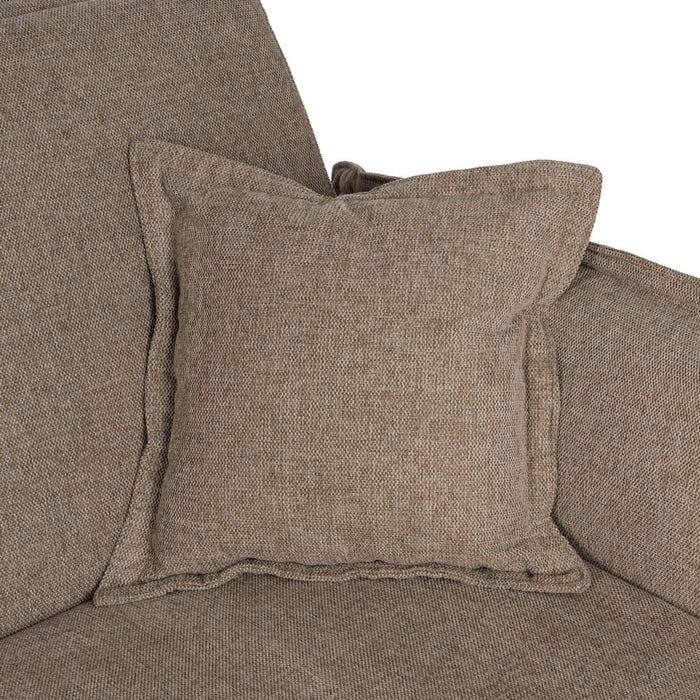 Taupe Fabric-Metal Sofa Bed Living Room 214 X 106 X 84 Cm