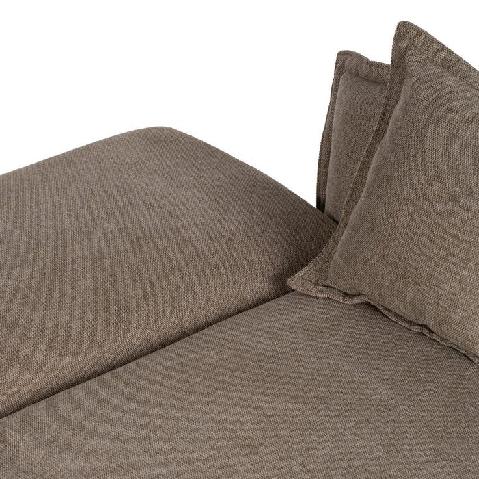 Taupe Fabric-Metal Sofa Bed Living Room 214 X 106 X 84 Cm