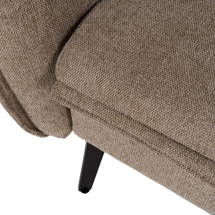 Taupe Fabric-Metal Sofa Bed Living Room 214 X 106 X 84 Cm