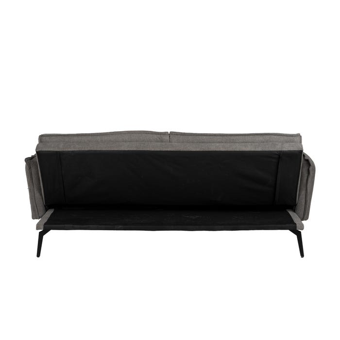 Gray Fabric-Metal Sofa Bed Living Room 214 X 106 X 84 Cm
