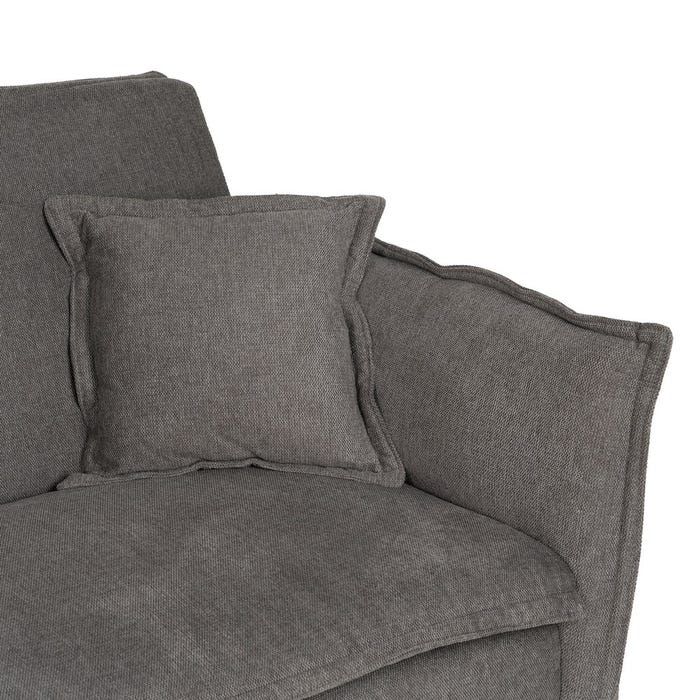 Gray Fabric-Metal Sofa Bed Living Room 214 X 106 X 84 Cm