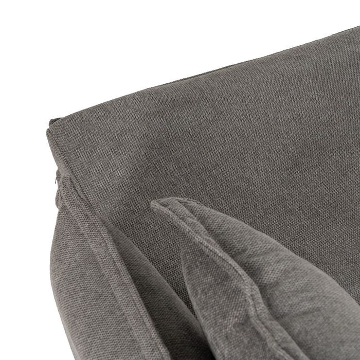 Gray Fabric-Metal Sofa Bed Living Room 214 X 106 X 84 Cm
