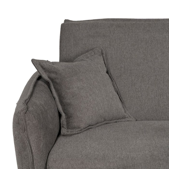 Gray Fabric-Metal Sofa Bed Living Room 214 X 106 X 84 Cm