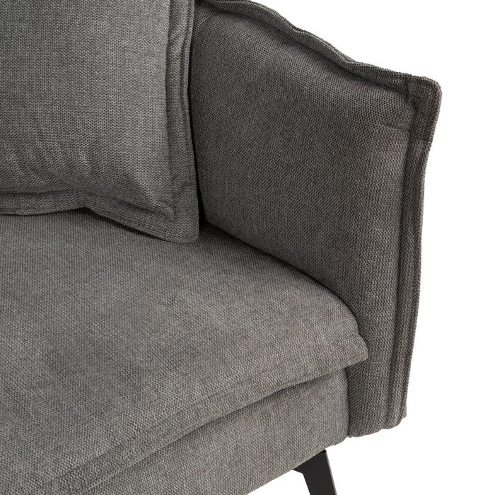 Gray Fabric-Metal Sofa Bed Living Room 214 X 106 X 84 Cm