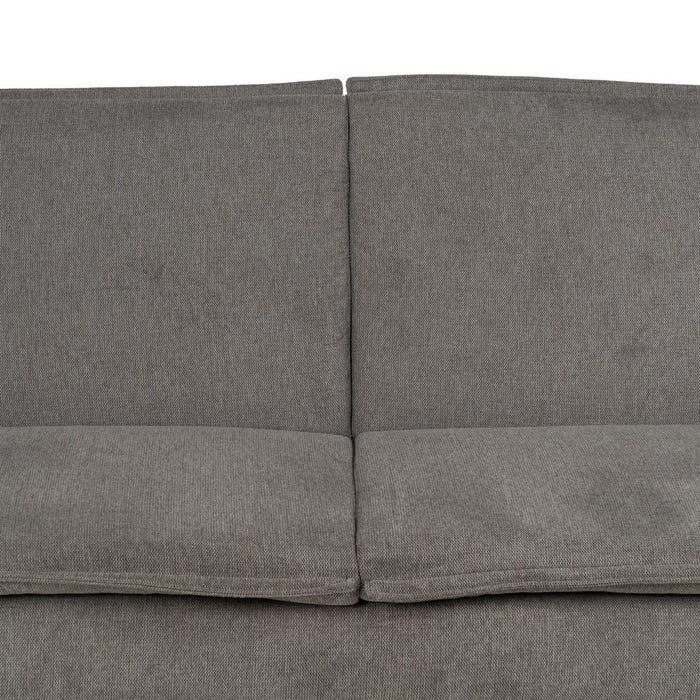 Gray Fabric-Metal Sofa Bed Living Room 214 X 106 X 84 Cm