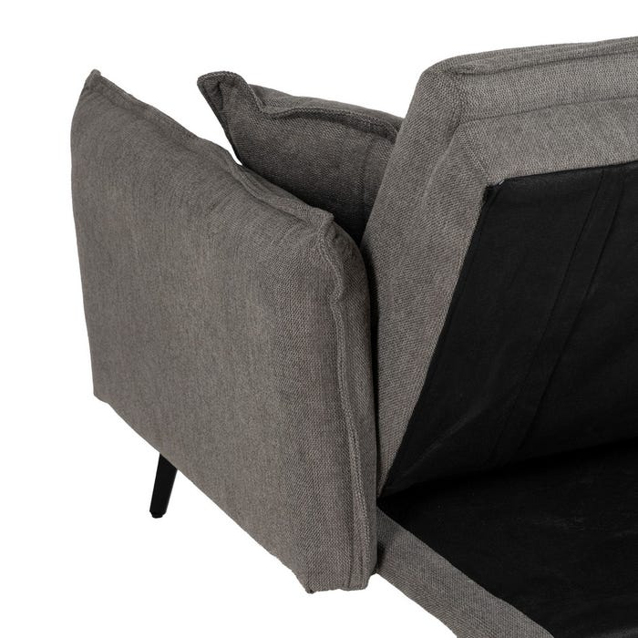 Gray Fabric-Metal Sofa Bed Living Room 214 X 106 X 84 Cm