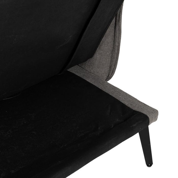 Gray Fabric-Metal Sofa Bed Living Room 214 X 106 X 84 Cm