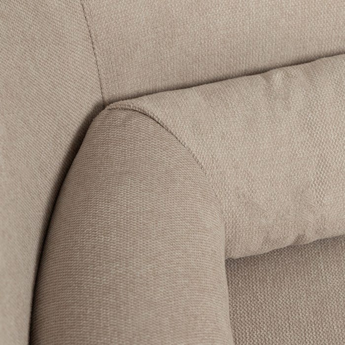2-Seater Beige Fabric-Wood Sofa 176 x 88 x 72 cm