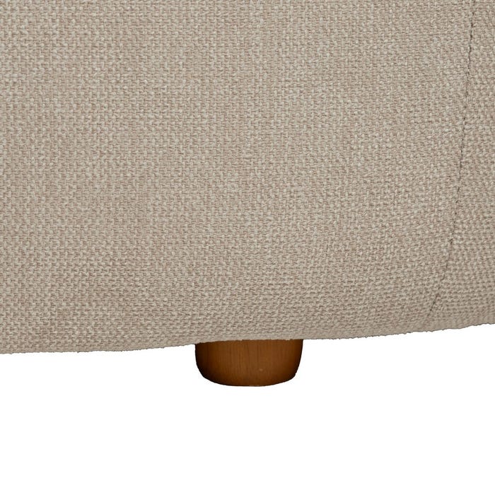 Sofá 3 Plazas Beige Tejido-Madera 229 X 100 X 76 Cm