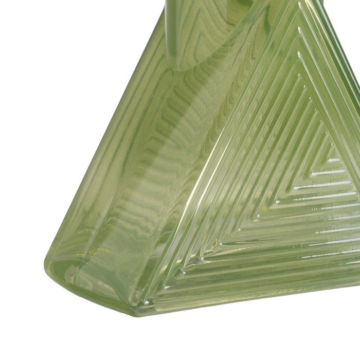 Figura de garrafa de vidro verde-amarelo 16,80 x 16,80 x 33,50