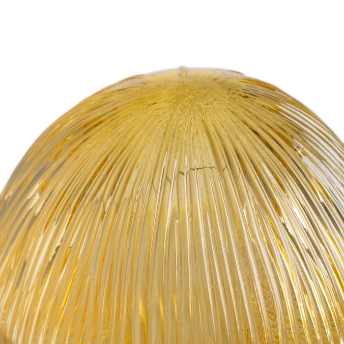 Figura Con Luz Seta Amarillo Cristal 17 X 17 X 20 Cm