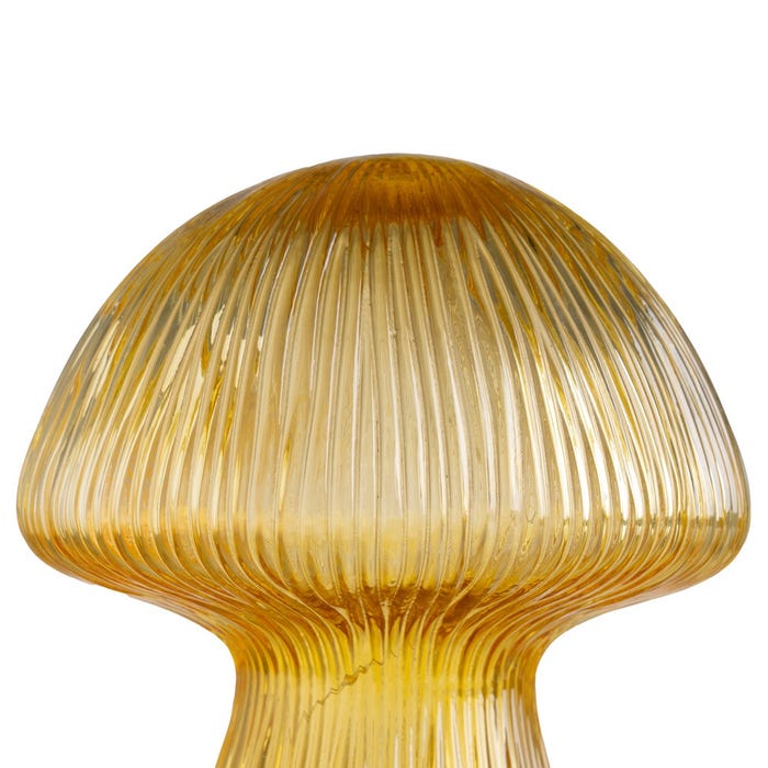 Figura Con Luz Seta Amarillo Cristal 17 X 17 X 20 Cm
