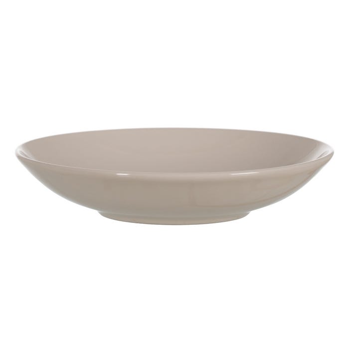 Plato Hondo Crema Stoneware Cocina 22 X 22 X 4,50 Cm