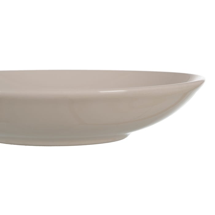 Plato Hondo Crema Stoneware Cocina 22 X 22 X 4,50 Cm