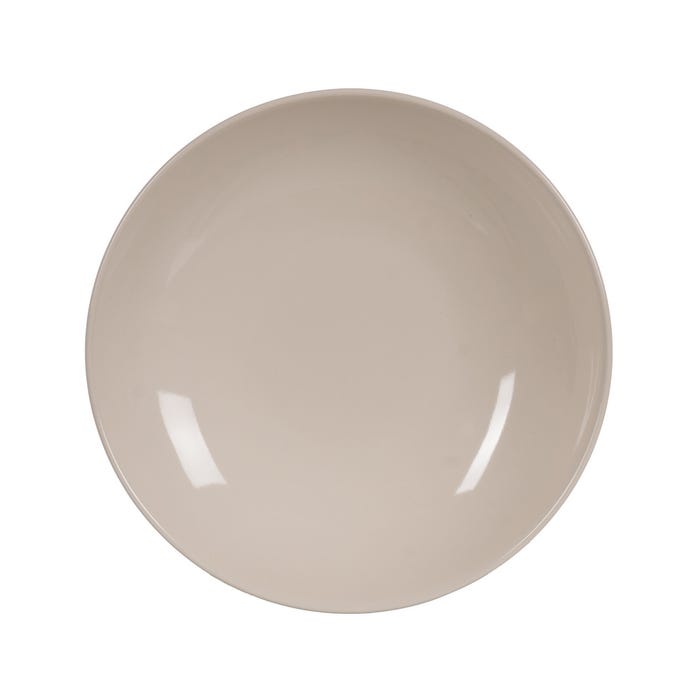 Plato Hondo Crema Stoneware Cocina 22 X 22 X 4,50 Cm