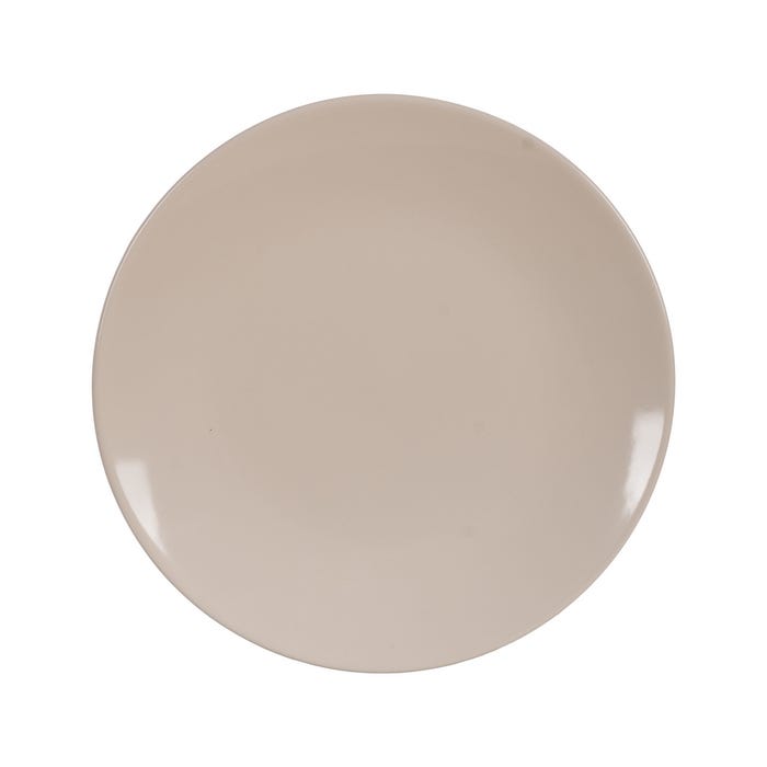 Plato Llano Crema Stoneware Cocina 26 X 26 X 3 Cm