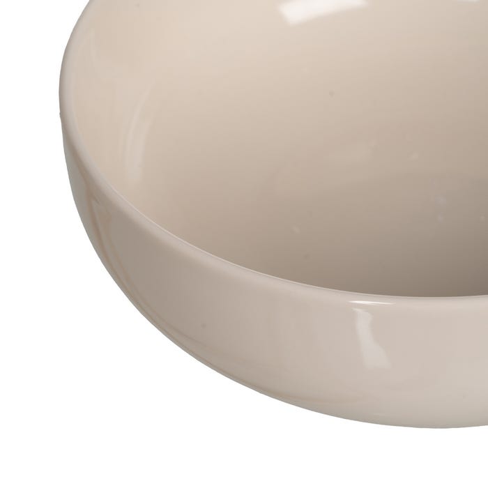 Cream Stoneware Kitchen Salad Bowl 23.50 x 23.50 x 8.50 cm