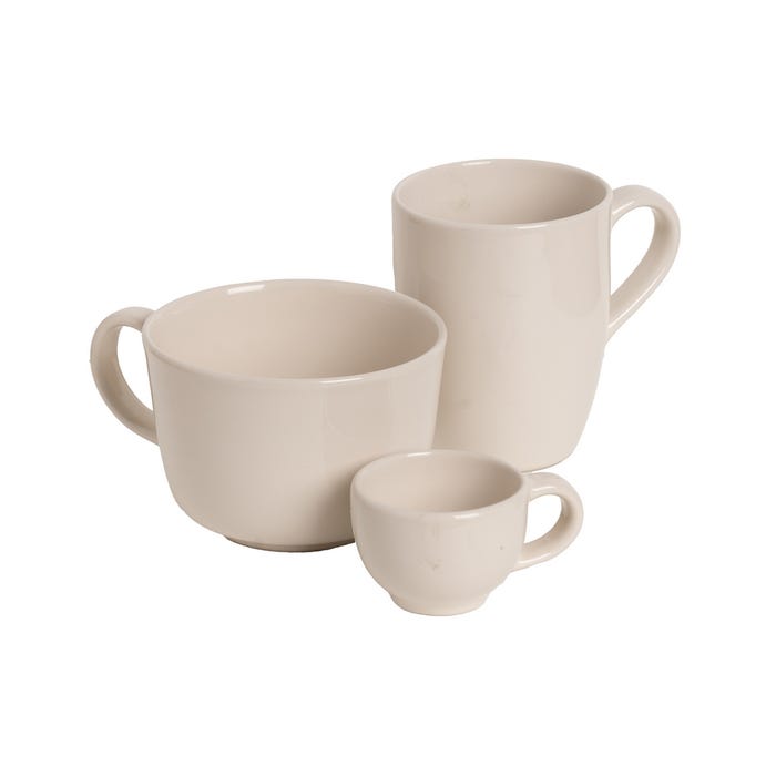 Cream Stoneware Kitchen Tea Cup 14.50 X 11 X 8 Cm