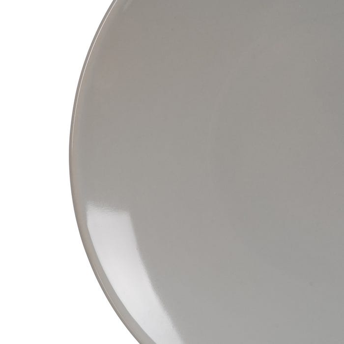 Plato Postre Gris Stoneware Cocina 20 X 20 X 2,50 Cm