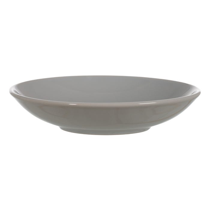 Plato Hondo Gris Stoneware Cocina 22 X 22 X 4,50 Cm