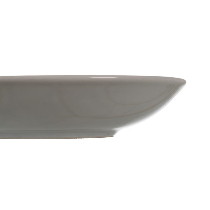 Plato Hondo Gris Stoneware Cocina 22 X 22 X 4,50 Cm