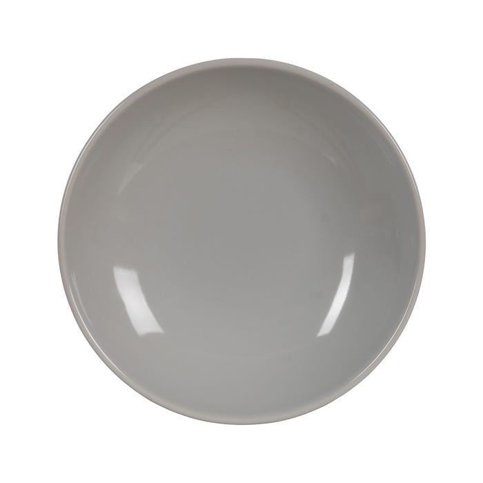 Plato Hondo Gris Stoneware Cocina 22 X 22 X 4,50 Cm