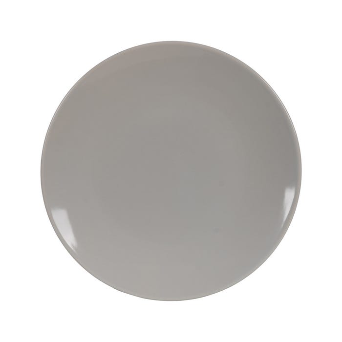 Plato Llano Gris Stoneware Cocina 26 X 26 X 3 Cm