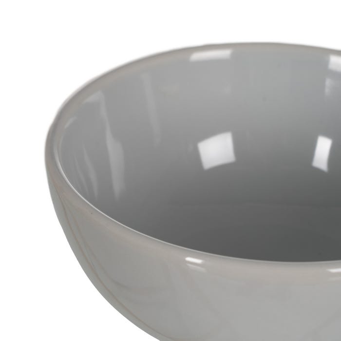 Gray Stoneware Kitchen Bowl 14.50 X 14.50 X 6 Cm