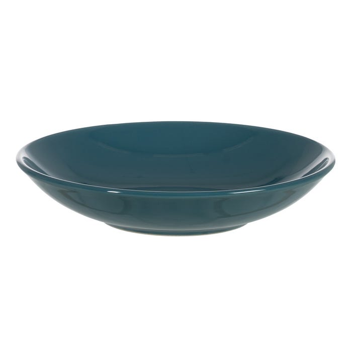 Plato Hondo Azul Stoneware Cocina 22 X 22 X 4,50 Cm