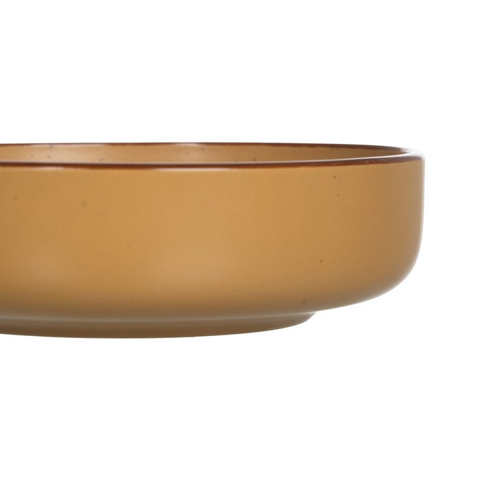 Plato Hondo Ocre Stoneware Cocina 18,50 X 18,50 X 5,50 Cm