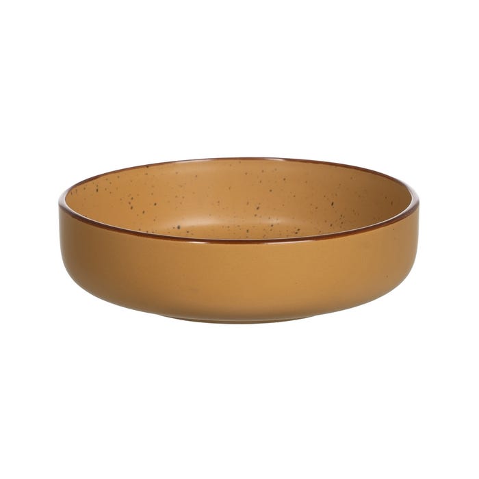 Plato Hondo Ocre Stoneware Cocina 18,50 X 18,50 X 5,50 Cm