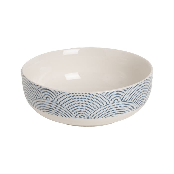 Bowl Oriental Blanco-Azul Porcelana 15,50 X 15,50 X 5,50 Cm