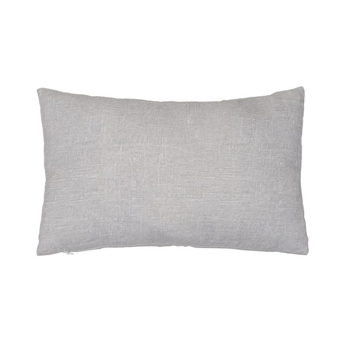 Cojín Gris Claro Algodón-Poliéster 50 X 30 Cm