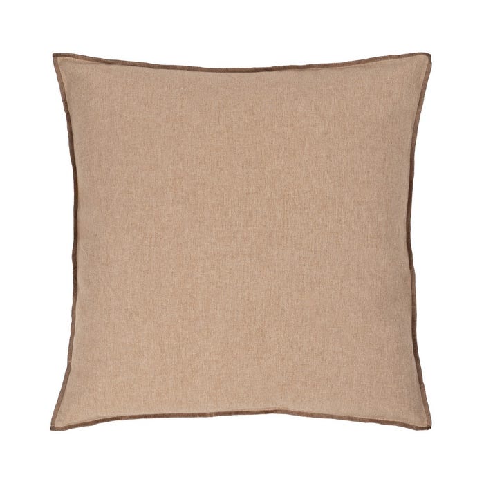 Cojín Beige Poliester-Algodón Decoración 55 X 55 Cm