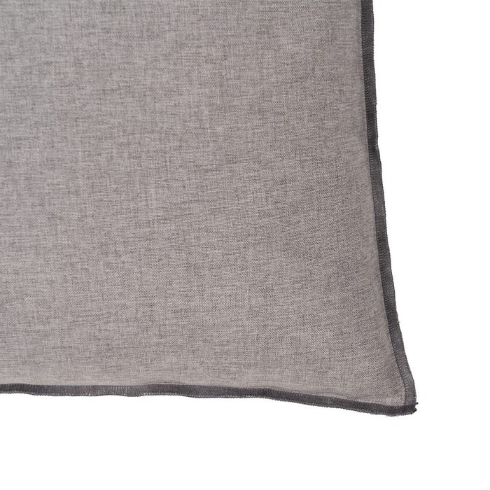 Cojín Gris Poliester-Algodón Decoración 50 X 30 Cm