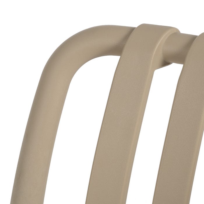 Beige Outdoor Polypropylene Chair 50 X 58 X 80 Cm