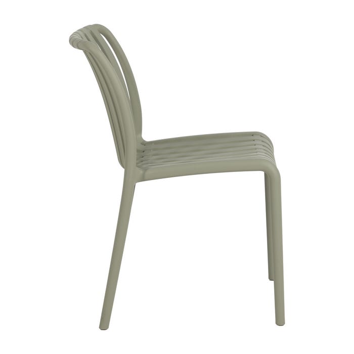Cadeira de polipropileno verde para área externa 50 x 58 x 80 cm