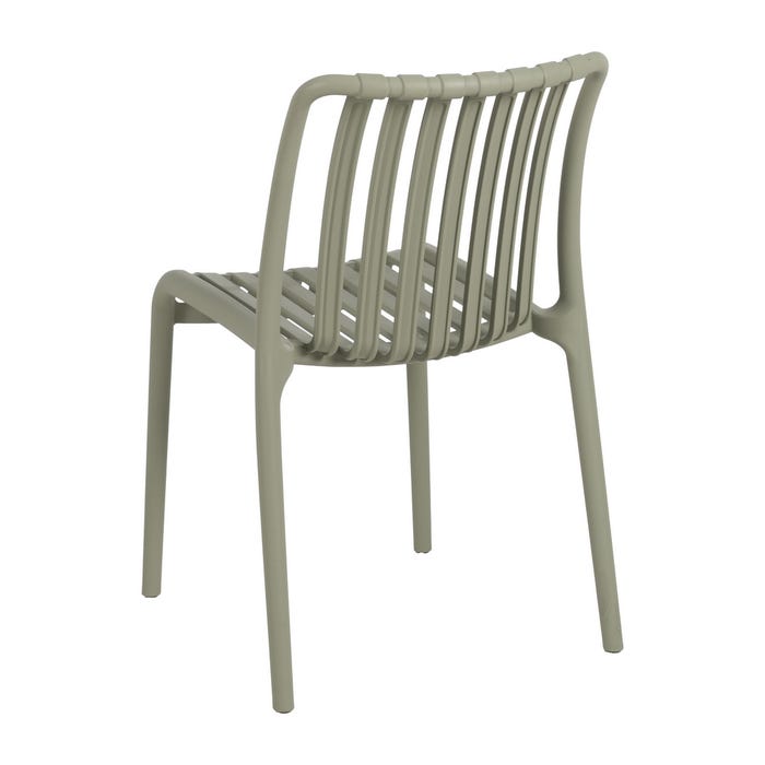 Cadeira de polipropileno verde para área externa 50 x 58 x 80 cm