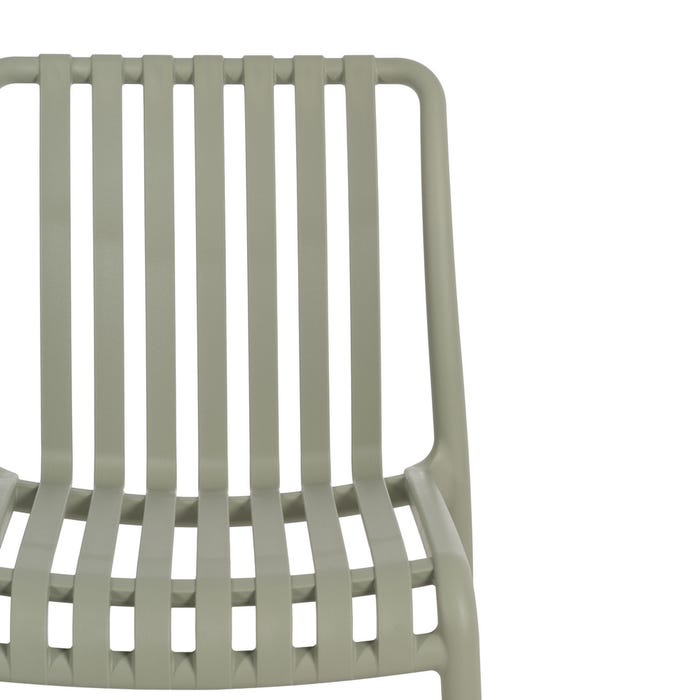 Green Polypropylene Outdoor Chair 50 X 58 X 80 Cm