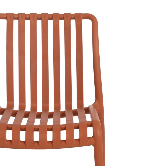Terracotta Polypropylene Outdoor Chair 50 X 58 X 80 Cm