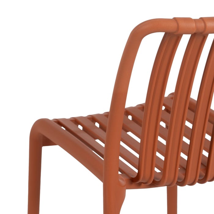 Terracotta Polypropylene Outdoor Chair 50 X 58 X 80 Cm