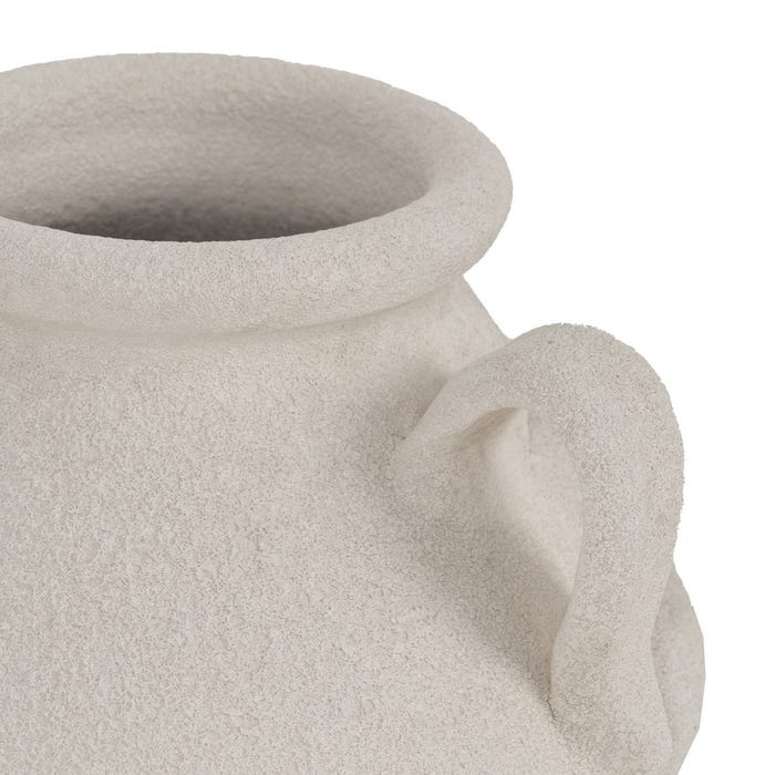 Jarrón Blanco Cerámica Decoración 25 X 25 X 60 Cm