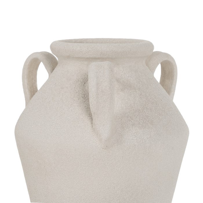 Jarrón Blanco Cerámica Decoración 25 X 25 X 60 Cm