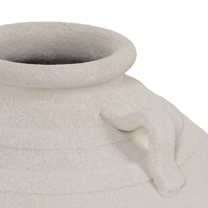 Jarrón Blanco Cerámica Decoración 34 X 34 X 30 Cm