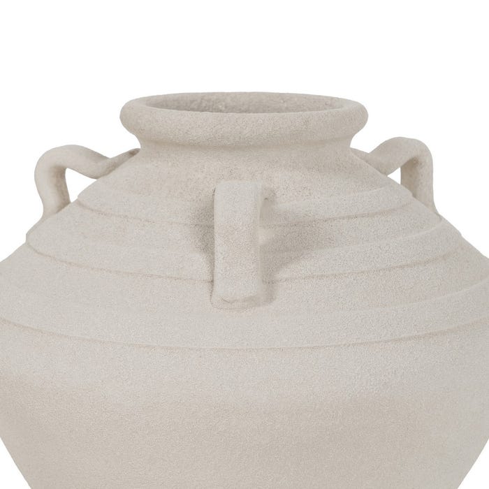 Jarrón Blanco Cerámica Decoración 34 X 34 X 30 Cm