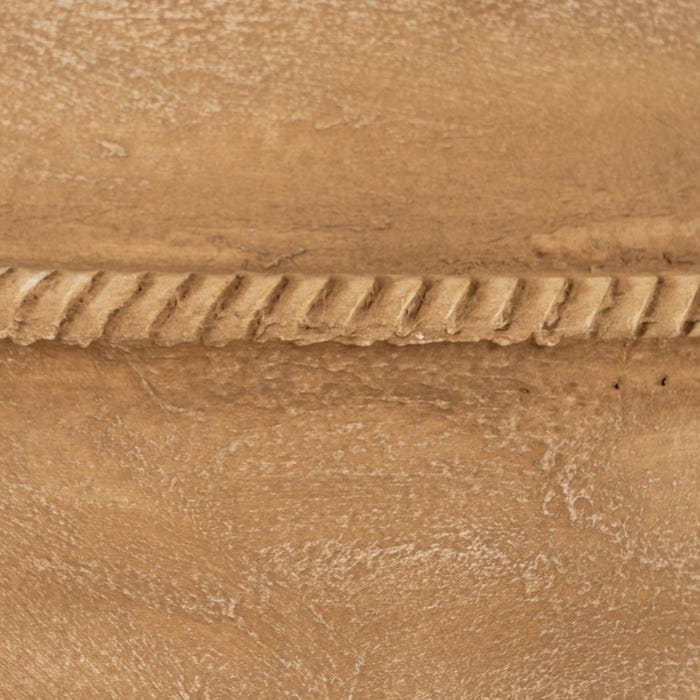 Jarra decorativa de cerâmica bege 27 x 27 x 37 cm