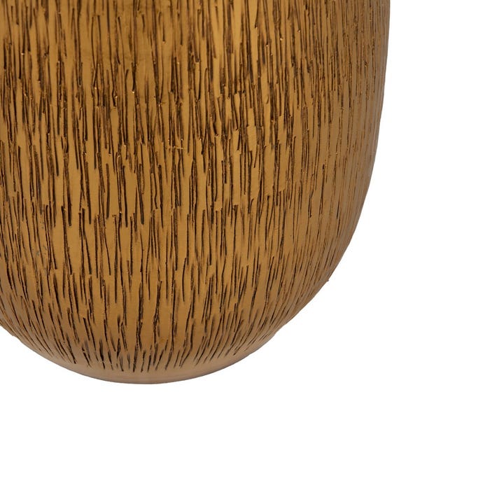 Vaso Dourado Cerâmico Decoração 23 X 23 X 40 Cm