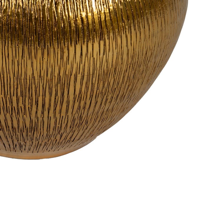 Macetero Oro Cerámica Decoración 39 X 39 X 40 Cm
