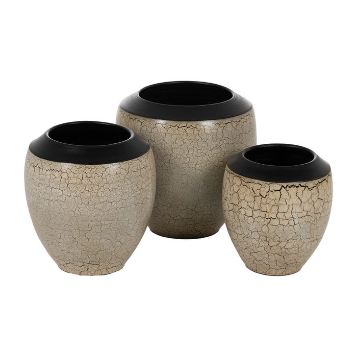 Decoração de vaso de cerâmica rachada 30 x 30 x 28 cm