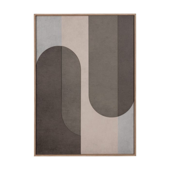 Mixed Carved&amp;Print Frame 2/M Wood 50 X 3 X 70 Cm